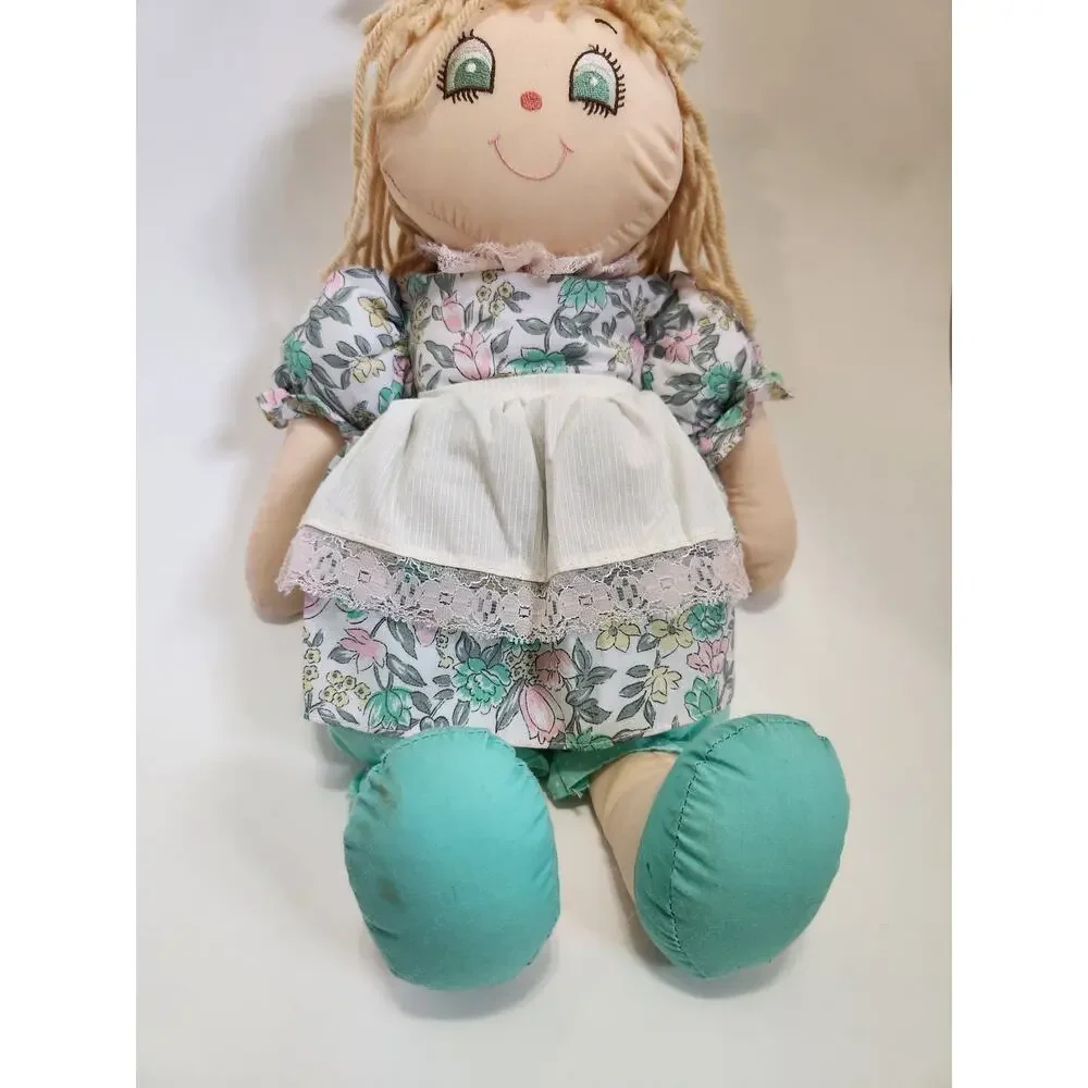 Vintage 1980s Commonwealth soft plush doll with dress 16